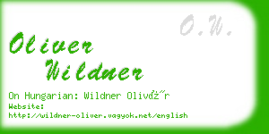 oliver wildner business card